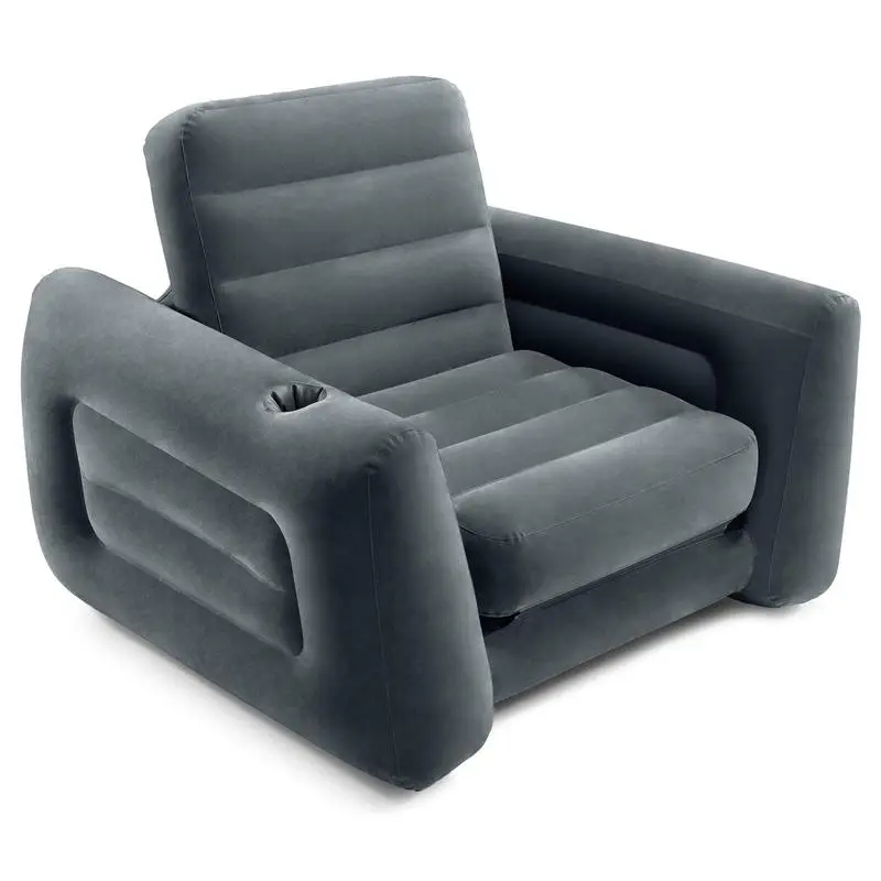 

Intex Inflatable Pull Out Sofa Chair Sleeper with Twin Sized Air Bed Mattress