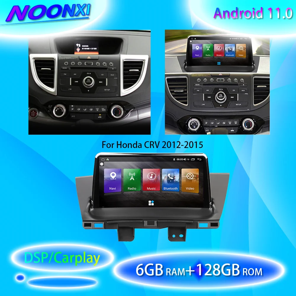 

For Honda CRV 2012 2013-2015 Android 11 128G Car Multimedia Player GPS Navigation Video DVD Radio Stereo Carplay 4G LTE HeadUnit