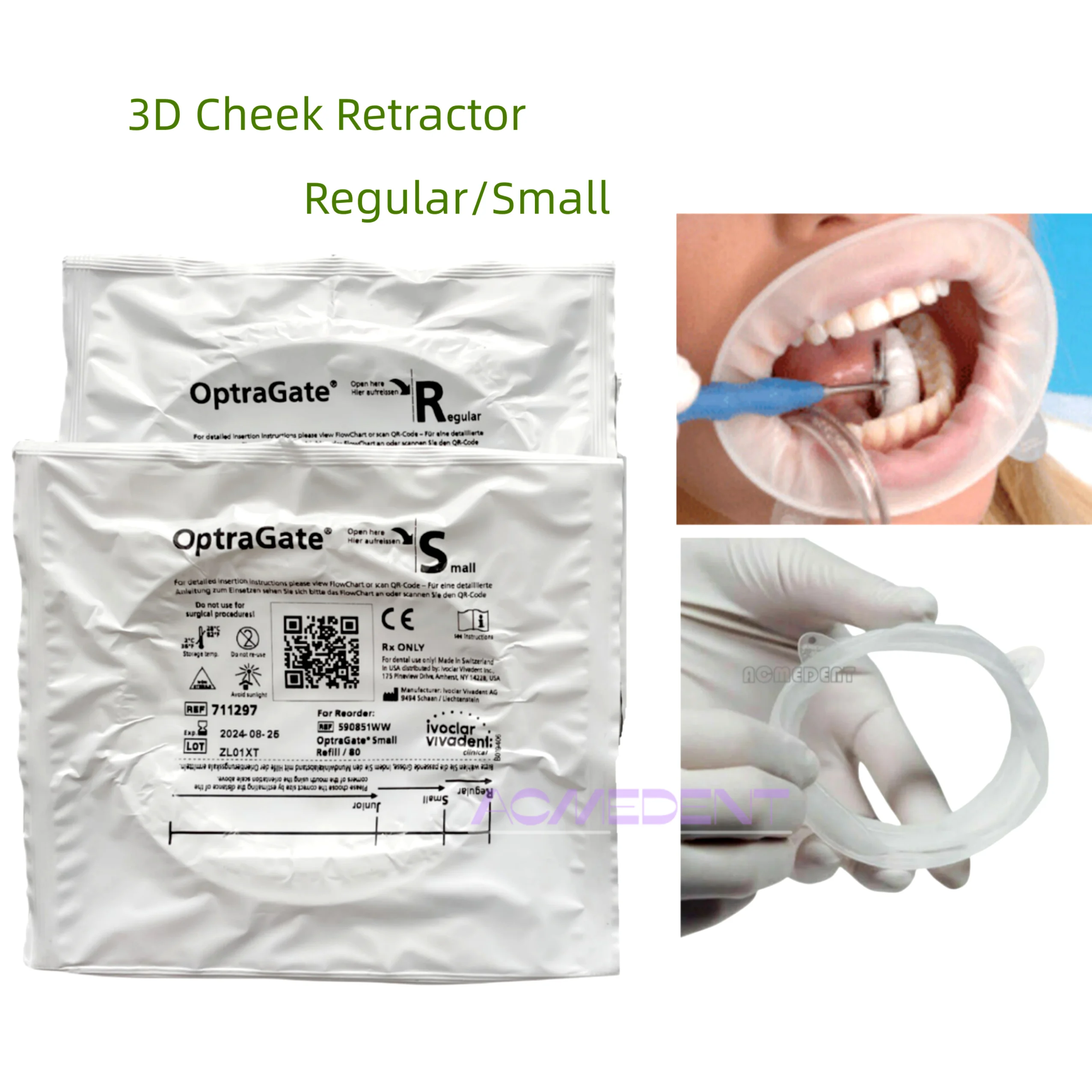 

Dental 3D Mouth Opener Lip Cheek Retractor O Shape Regular Small Teeth Whitening