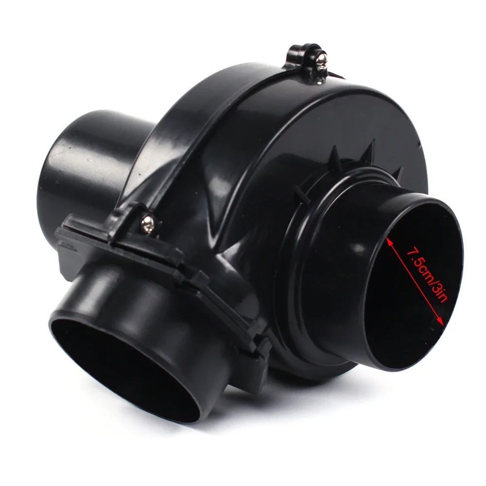 3-Zoll-Einlass-kompatibler 2,31 lbs leichter elektrischer Turbolader-Lüfter, 1,05 kg ABS-Material, Motor-Turbo-Lüfter, schwarz, für Autos, LKWs – Detail 11
