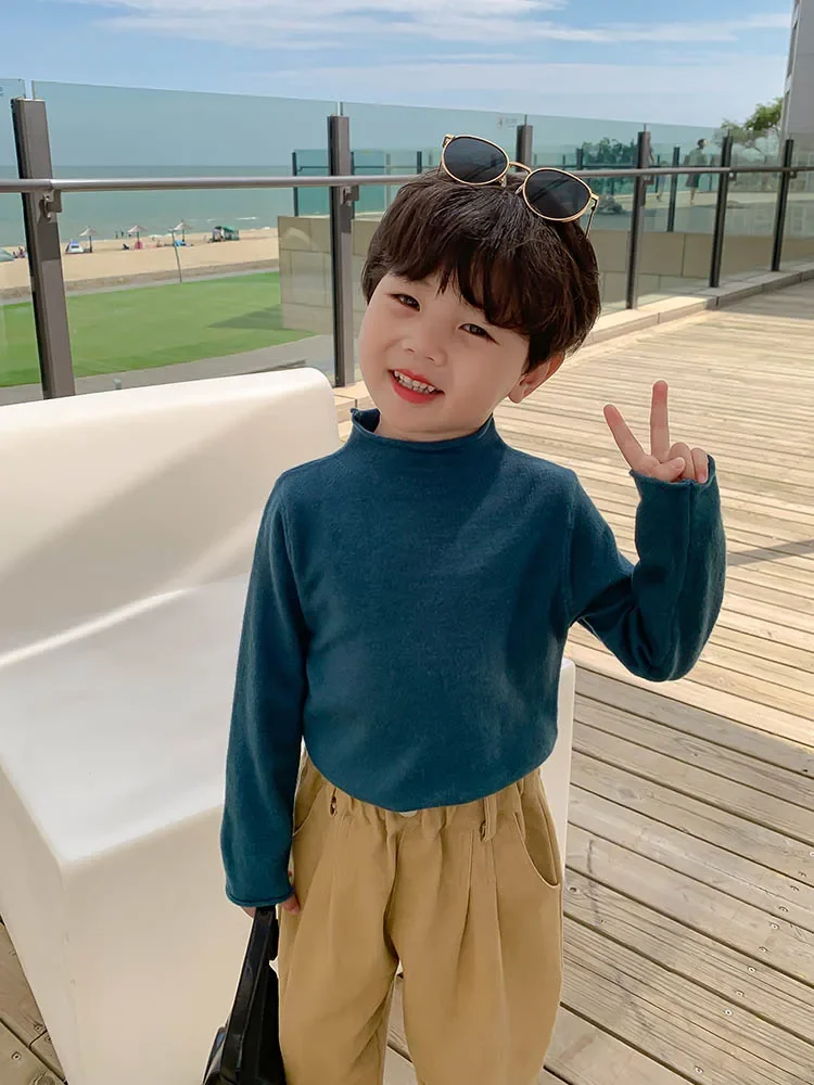 Baby Boy Boys Mock Turtleneck Boys Mock Neck Sweater Baby Autumn