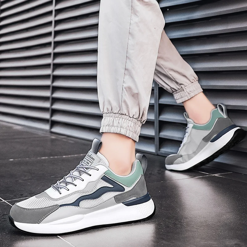 Herren-Arbeits-Industrie-Sneaker, Sport-Laufschuhe, rutschfest, für drinnen und draußen, atmungsaktive Arbeits-Turnschuhe_voghion.com