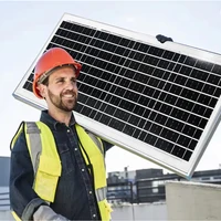 Panneau solaire Mono 50W-500W, Module PV 18V à haute efficacité, générateur solaire pour maison/Camping hors réseau avec prise cc 4