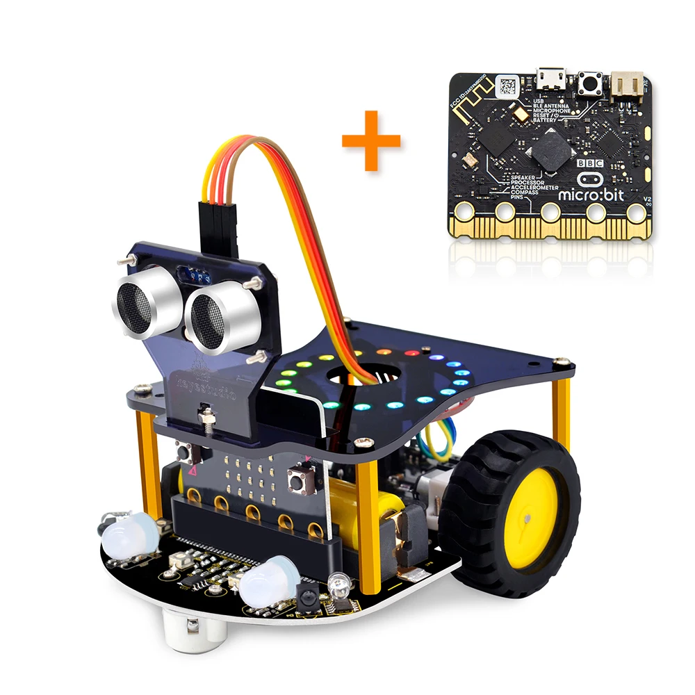 Keyestudio Micro:Bit V2 Robot Car Kit for MicroBit Smart Robot Car STEM Programmable Electronic Study Kit Kids Educational Toys image 8