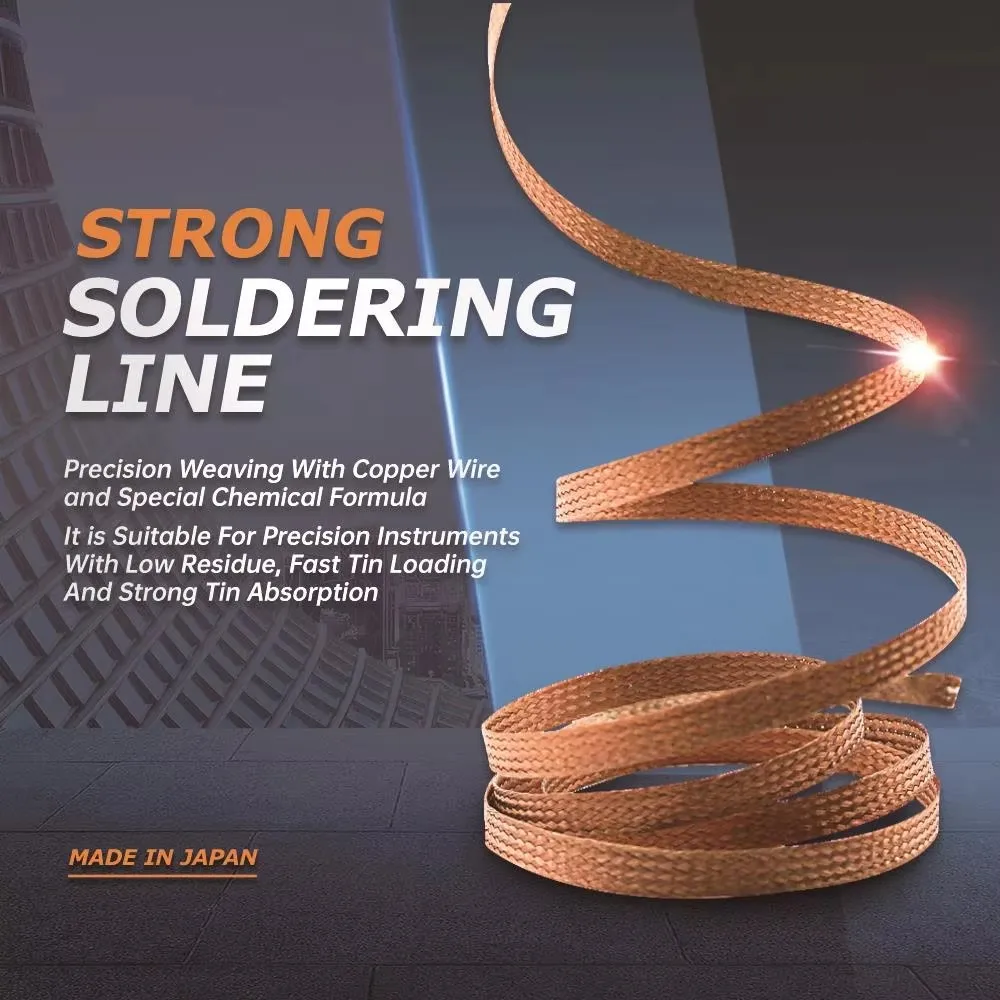 1.5mm 2mm 2.5mm 3mm 3.5mm Width 1.5M Length Desoldering Braid Welding Solder Remover Wick Wire Lead Cord Flux BGA Repair Tool solder remover