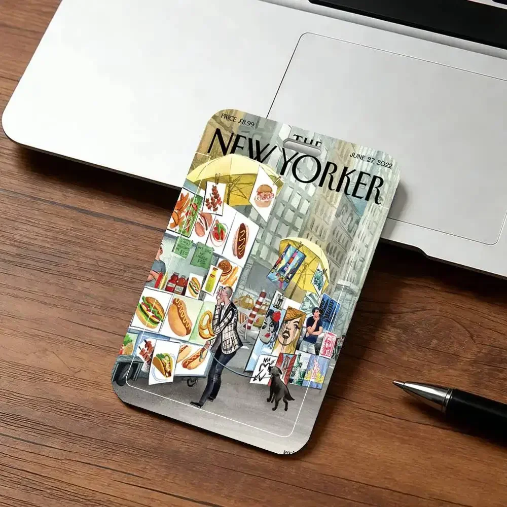 The-New-Yorker Classics 유니섹스 카드 커버 여성용 끈 카드 홀더 학생 ID 카드 홀더 넥밴드