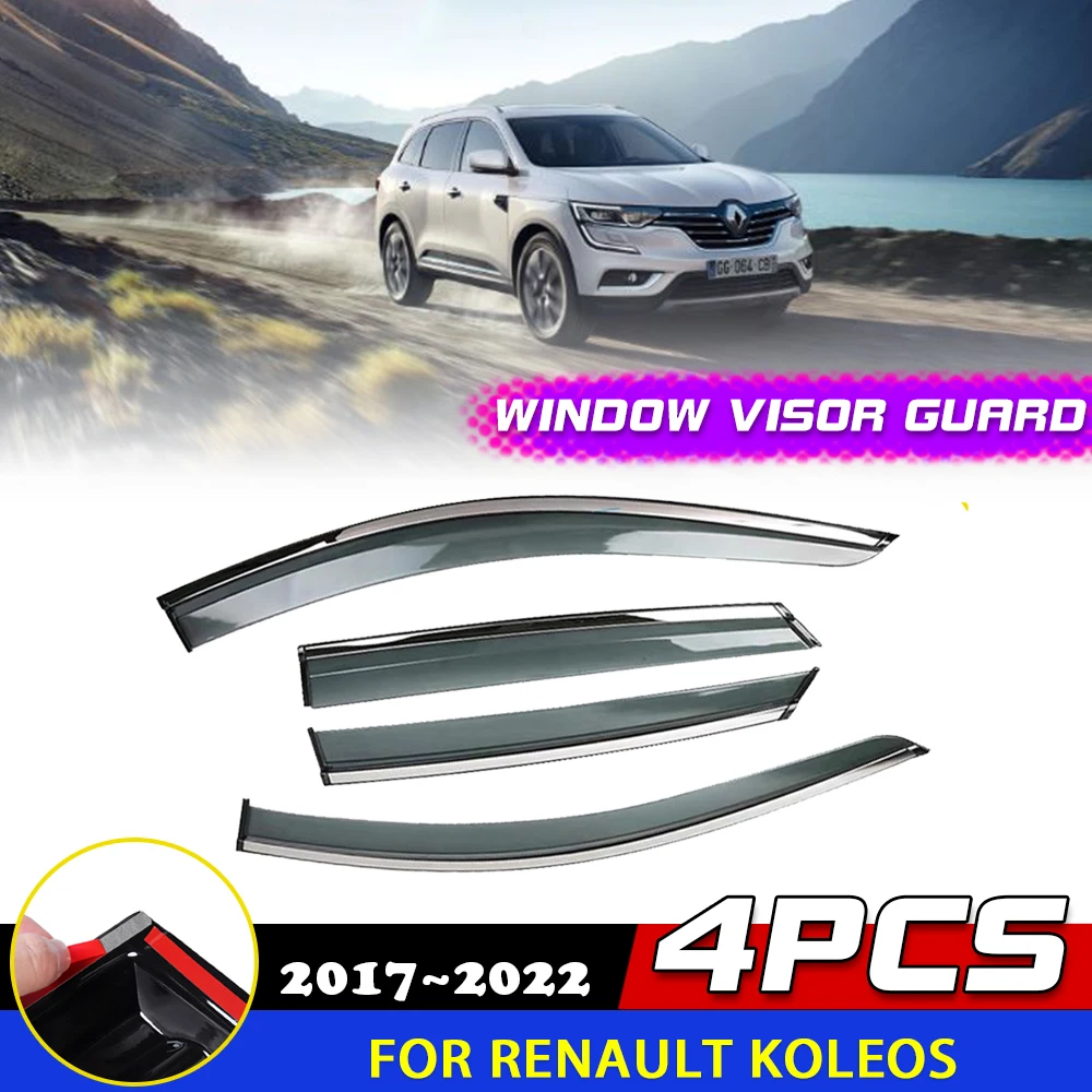 4pcsCarWindowsVisorforRenaultKoleosSamsungQM6HC201720222018