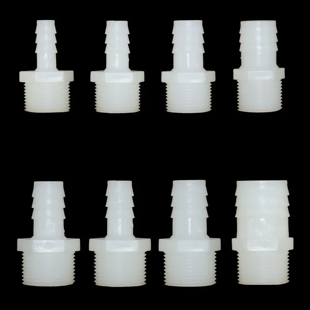 3/4 Hüvelykes Szál A Barb -Hoz 10/12/11/16/18/25 Mm -Es Műanyag Tömlő Csatlakozó Illesztő Öntözőrendszer Csőcsatlakozó