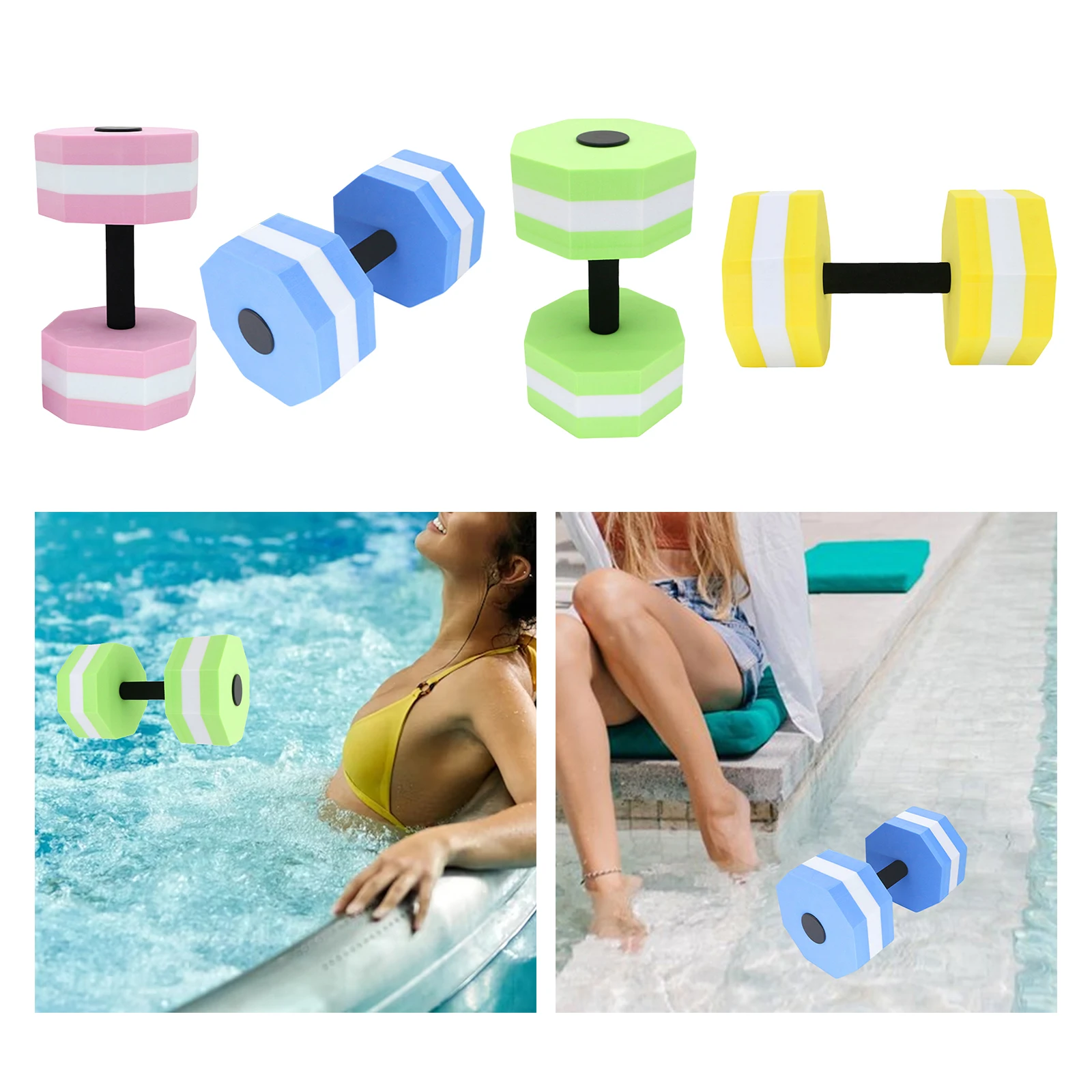Foam Water Foating Dumbbell EVA Barbell Exercise Fitness Dumbbells Aerobics Training Aid Fitness Swimming Pool Float