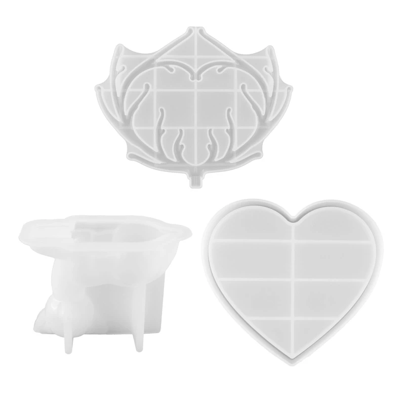 

Silicone Resin Mold Storage Boxes with Deer Handicraft Resin Mold Makeup Dropship