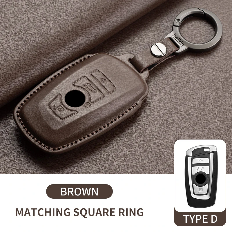 Premium Leather Car Key Fob Case Cover
