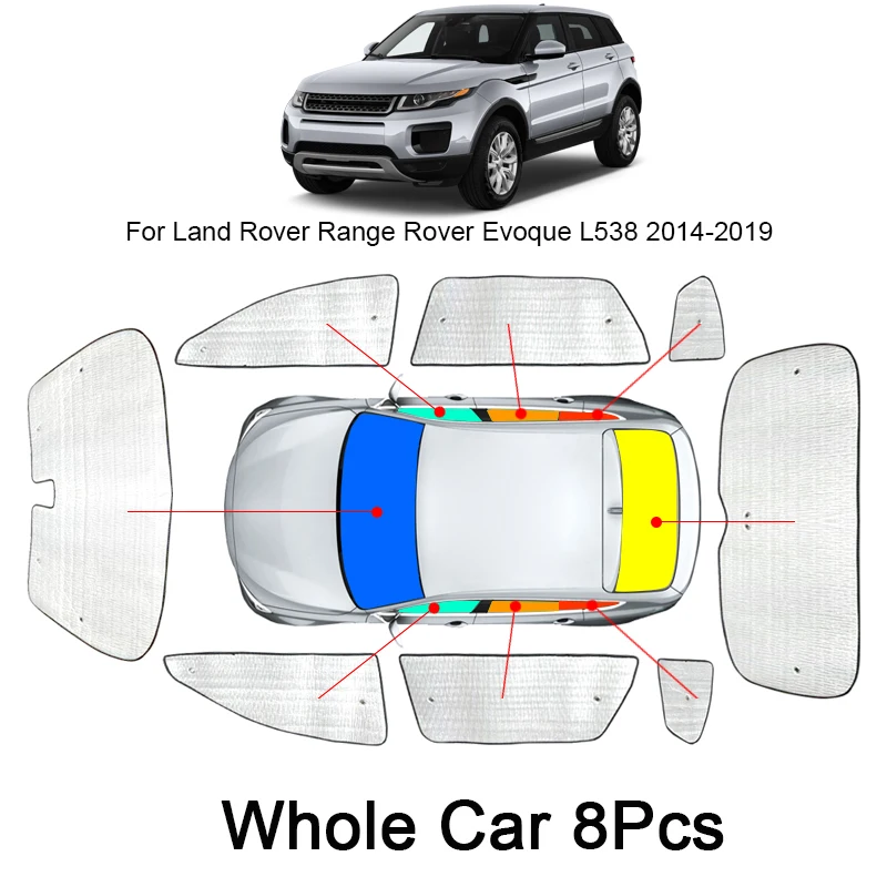 

Car Sunshades UV Protection Cover For Range Rover Evoque L551 2020-2025 Window Curtain Sun Shade Visor Windshield Auto Accessory