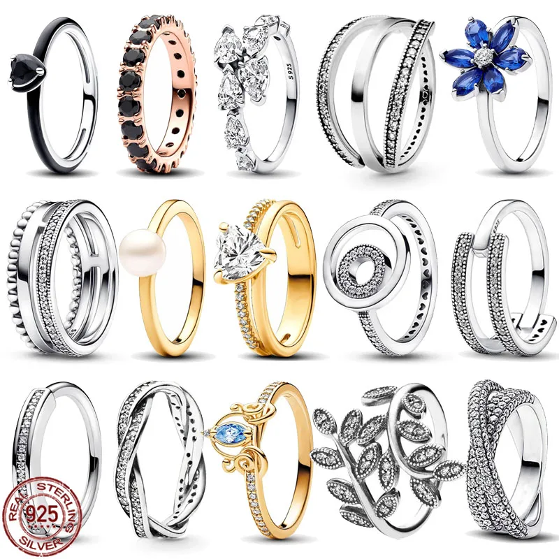 

Новинка, блестящее серебряное кольцо в виде короны, снежинки, тыквы, кареты, классическое очарование, Роскошные ювелирные украшения, праздничный подарок-сюрприз