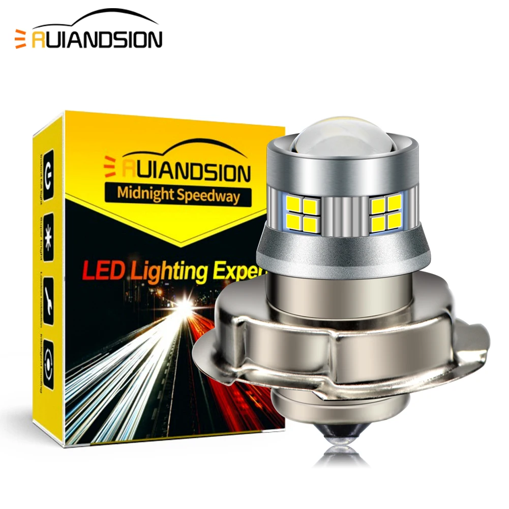 Motorcycle Headlight Motorcycle LED Lights LED Lights Motorcycle Driving Lights RUIANDSION P26S LED Lights For Motorcycle Electric Scooter ATV 12V 24V DC Bulbs 800LM Xenon White