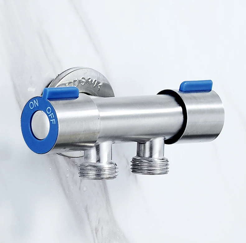 Description Picture 4 of item3 Way Shower Diverter Valve SUS 304 Angle Water Stop Toilet Parts Bidet Shower Flush Button For Faucets WC Bathroom Accessories