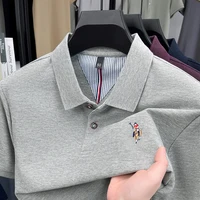 Polo à manches courtes 100% coton pour hommes, marque haut de gamme, luxe, broderie de poney, confort d'été, créateur de mode, nouveau T-shirt Paul 5