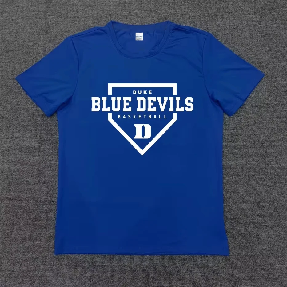 North America Limited Duke North Carolina University Herren- und Damen-Basketball-T-Shirt, Sport-Baumwoll-Kurzarmbekleidung – Detail 6