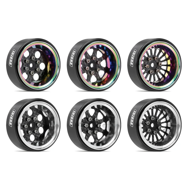RCAWD For Slash 4X4 & Slash 2WD & For Losi Baja Rey 12mm Hex Adapter 1/10 Short Course Truck, Pre-Glued Wheel Tire Set With Foam Inserts OD 118mm Width 46mm Rubber