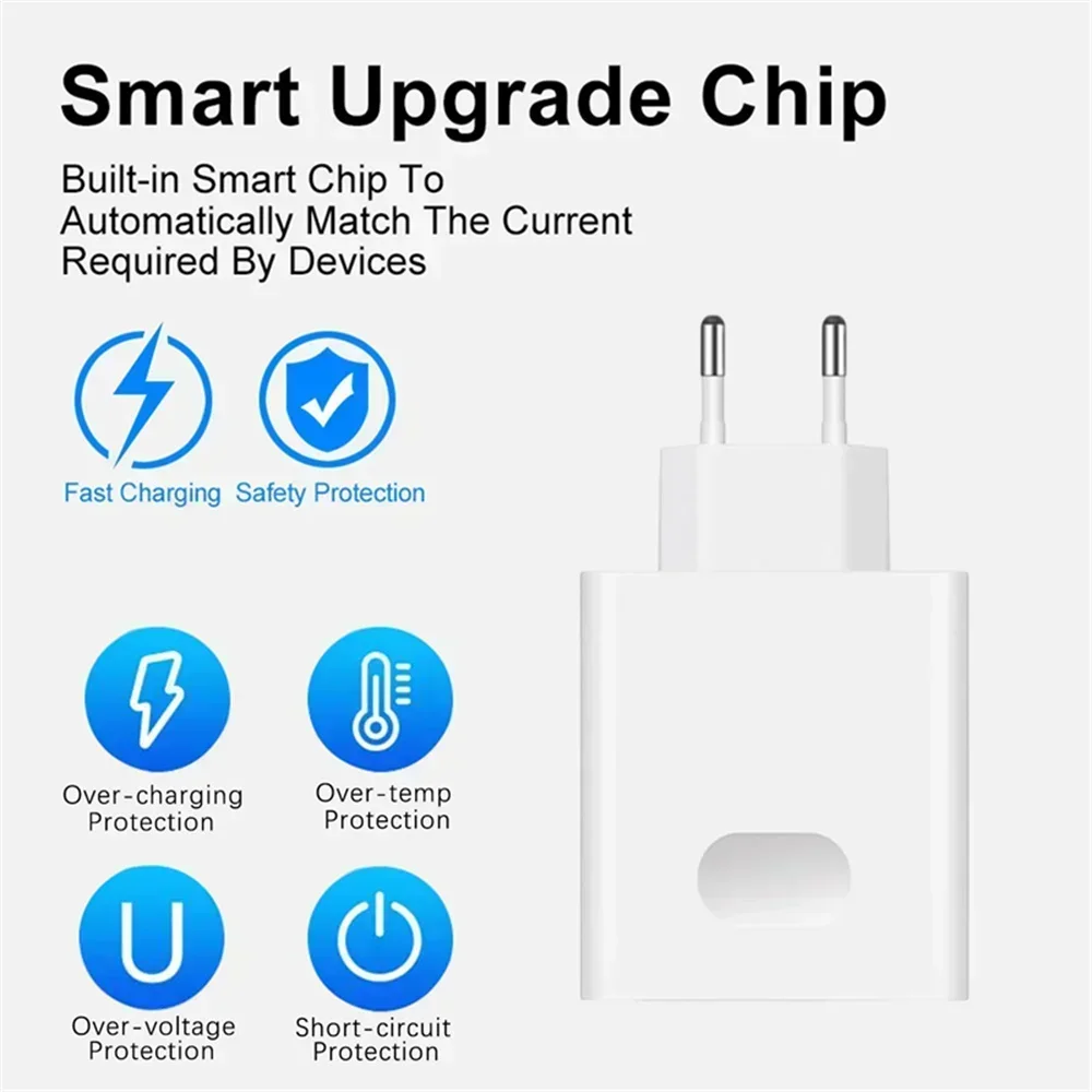6A 66W Super Fast Charger EU US Adapter Wall For Huawei Mate 40 50 60 P50 Nova 10 12 Honor X8 X9 Magic Type C Charging USB Cable