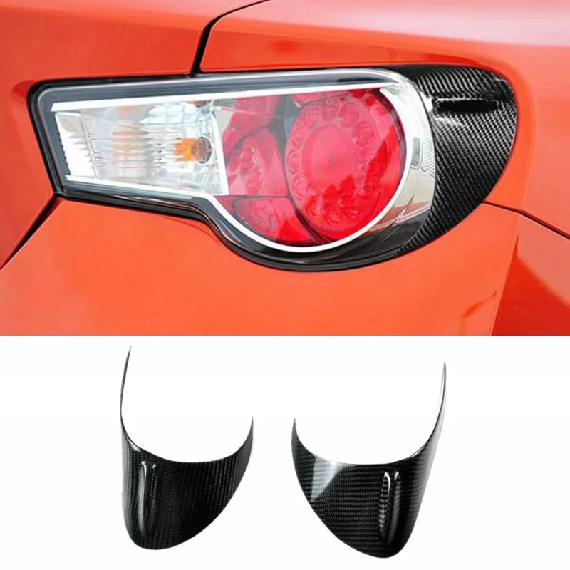 

Real Carbon Fiber Rear Light Eyebrows Eyelids Stickers Trim Cover Headlight Lid For Subaru BRZ For Toyota GT86