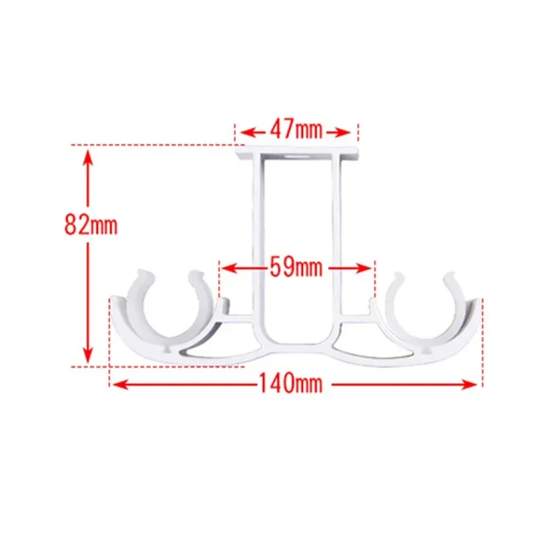 Curtain Rod Ceiling-Mount Bracket 28mm Rod Aluminum Alloy Double Curtain Rod Bracket Holder Matt Black / White Finish rideaux