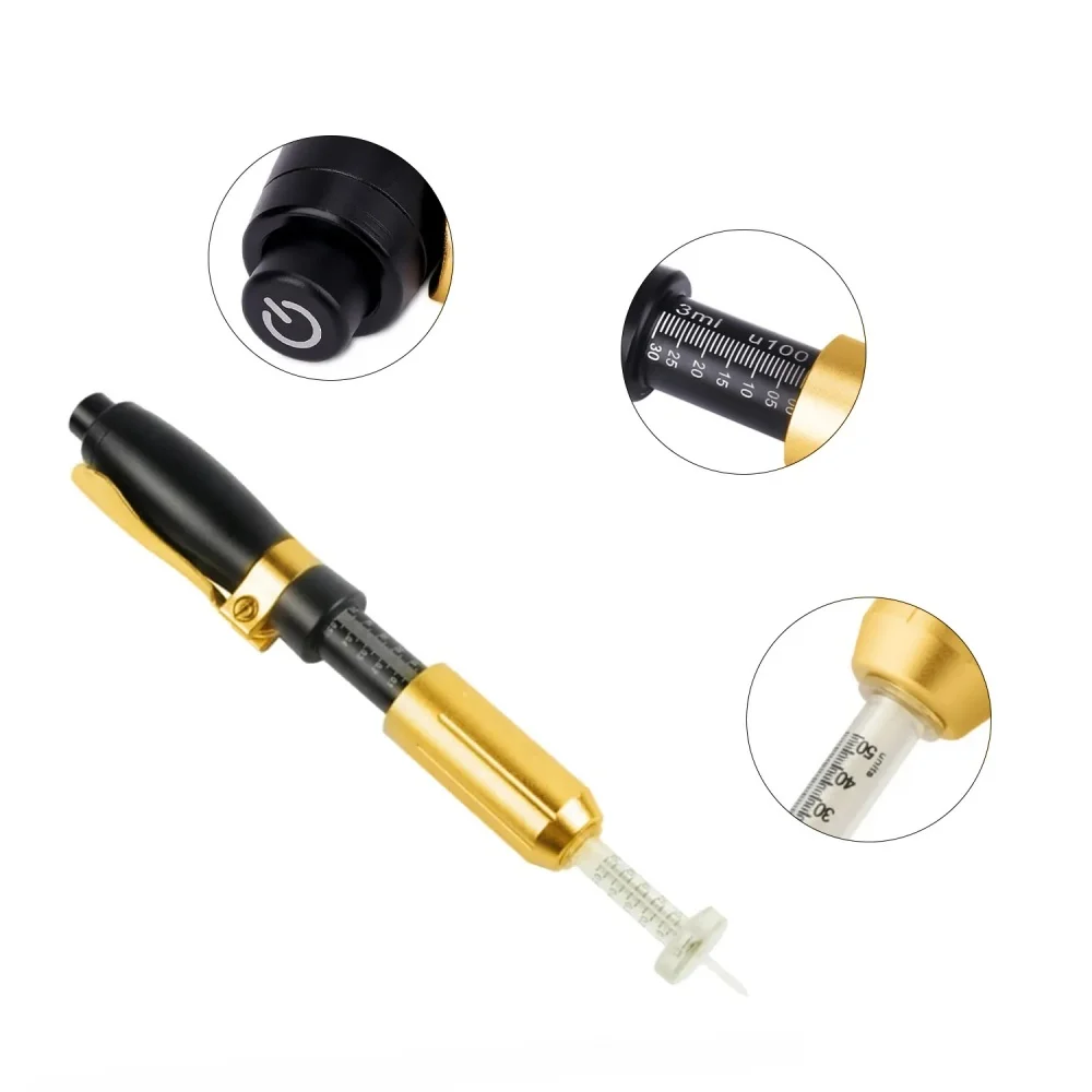 High Pressure Hyaluronic Acid Syringe Kit Hyaluron Pen Syringe Needle Free Injection Tattoo Hyaluronic Pen Anti Wrinkle Moisture