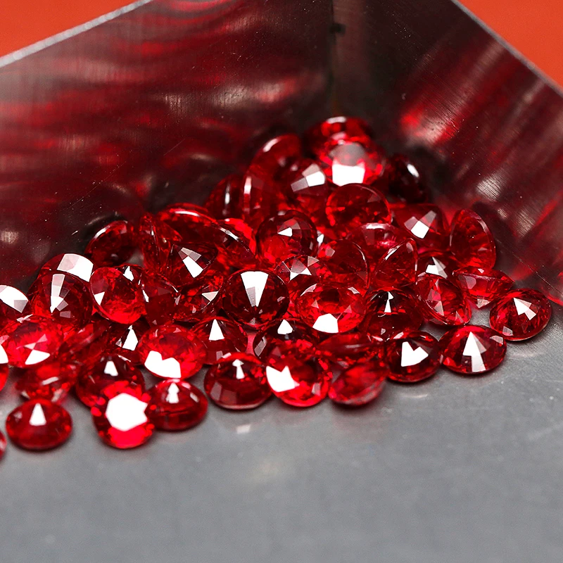 1-12mm Pigeon Blood Red Ruby Lab Grown Loose Gemstones With AGL Certificate for DIY Jewelry Making