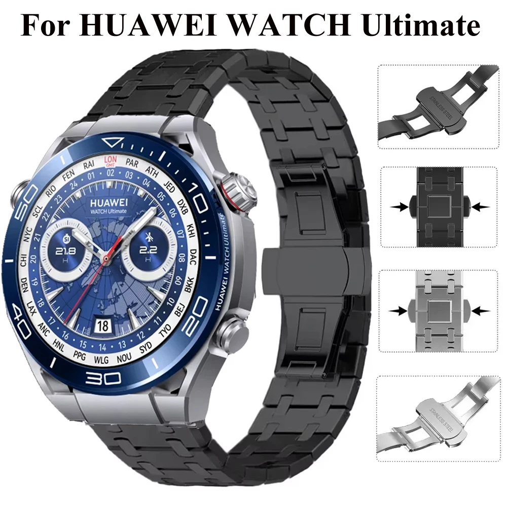 Premium 22mm Stainless Steel Luxury Watch Band