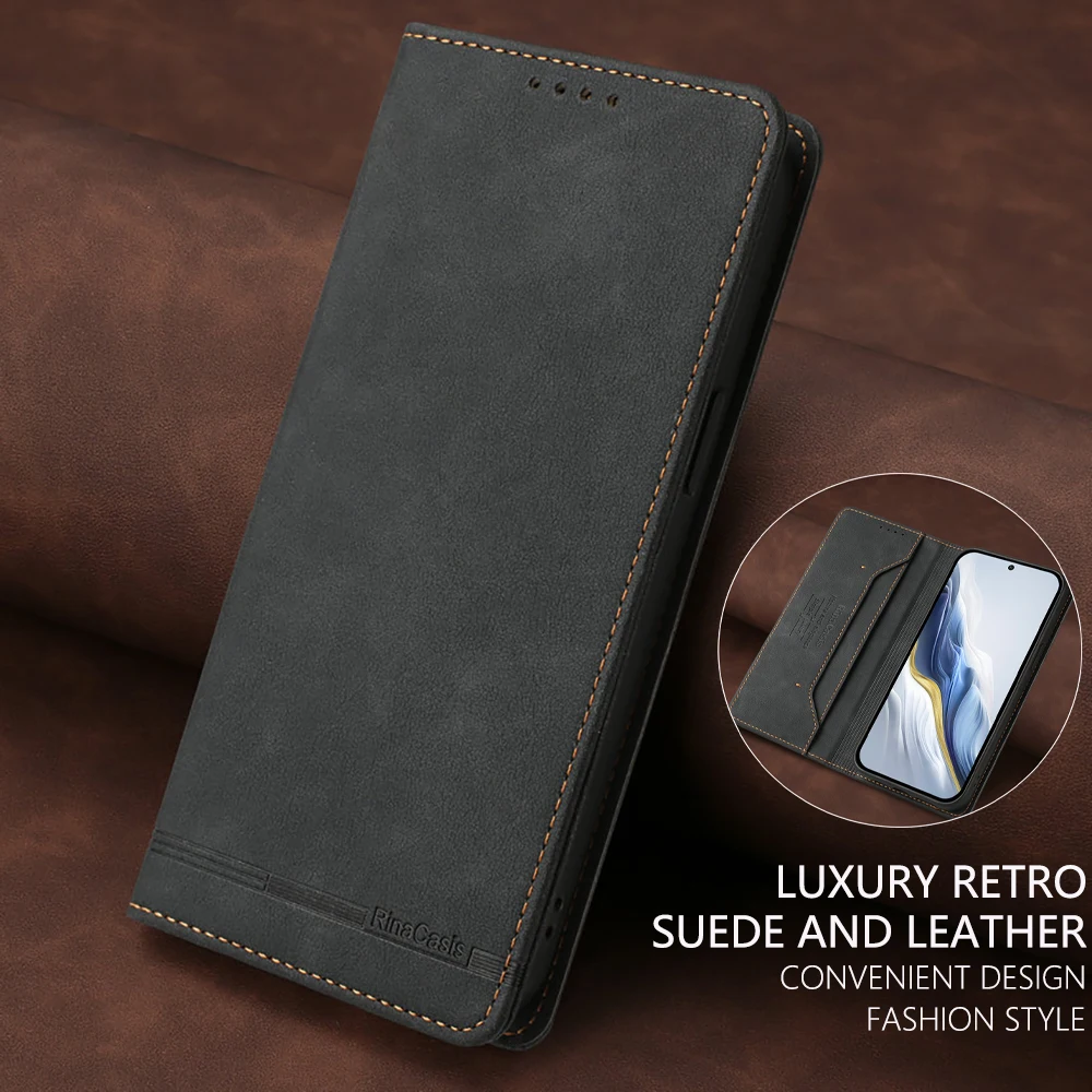 Premium RFID Leather Wallet Magnetic Phone Case Cover, 5G/4G Compatibility