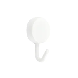 Set of 10 Colorful Round Self - Adhesive Wall Hooks for Home Décor and Organization (WHITE)