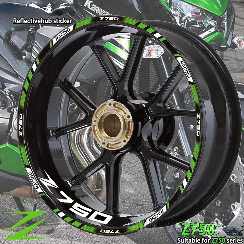 Kawasaki Z750 Rim Stickers - 20cm & 16cm Decals Set For Z 750 / Z750R - Model #118