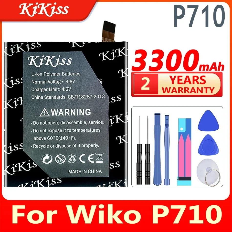 3300Mah Kikiss Per Wiko C330 Per Wiko P710 Batteria C330 P710 Batteria Potente Batteria Ad Alta Capacità + Traccia No