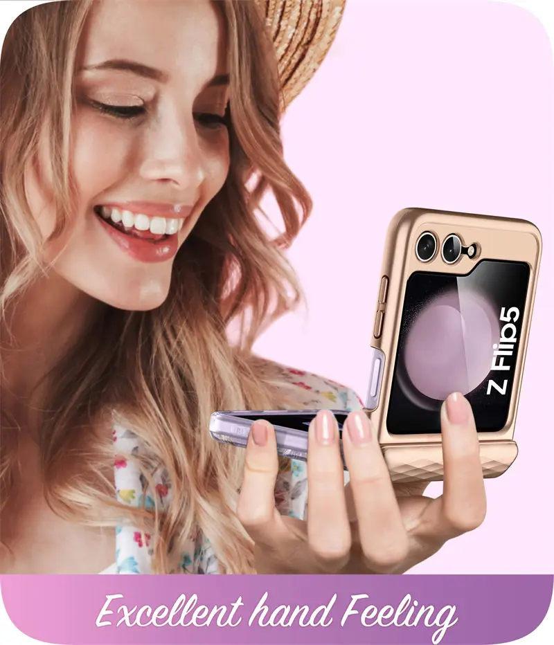 For Samsung Galaxy Z Flip 5 Case 5G (2023) I-BLASON Cosmo Slim Stylish Protective Bumper Phone Case With Hinge Protection