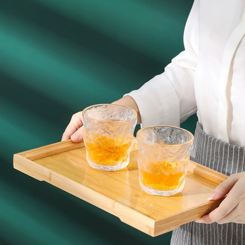 Japanese Bamboo Wooden Tray Serving Set Rectangular Cute Plate Hot Pot Barbecue Restaurant Hotel Wooden Tea Plate Dessert