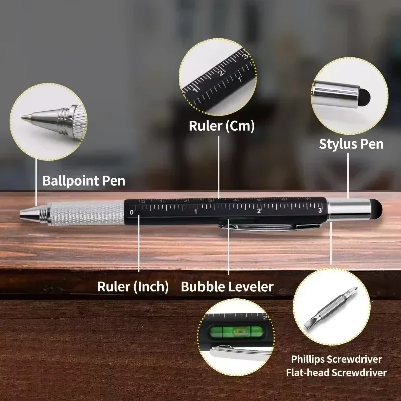 7 in1 Multifunction Ballpoint Pen with Modern Handheld Tool
