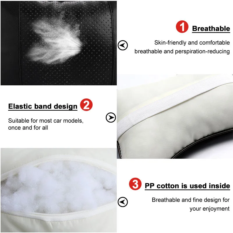 1/2개 자동차 실내 헤드레스트 시트 헤드 서포트 목 베개 엠블럼 (폭스바겐 GTI 골프-6 7 4 5 폴로 파사트 B5 B6 B7 T4 T5 티구안 용)