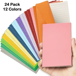 24 Pack Softcover Pocket Notebooks - College Lined Journal Set (PN72002)