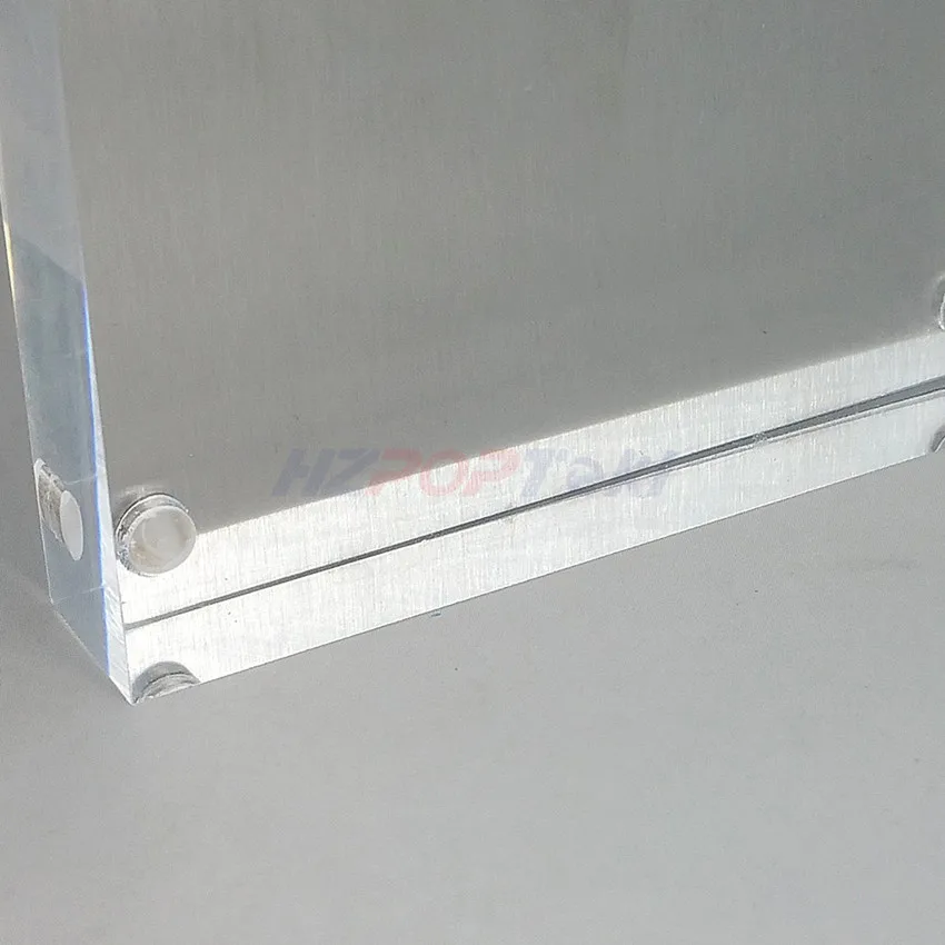 Acrylic Photo Picture Frame Display Show Stand Holder Clear Plastic Crystal Magnet Sucked on Desktop 1Pack