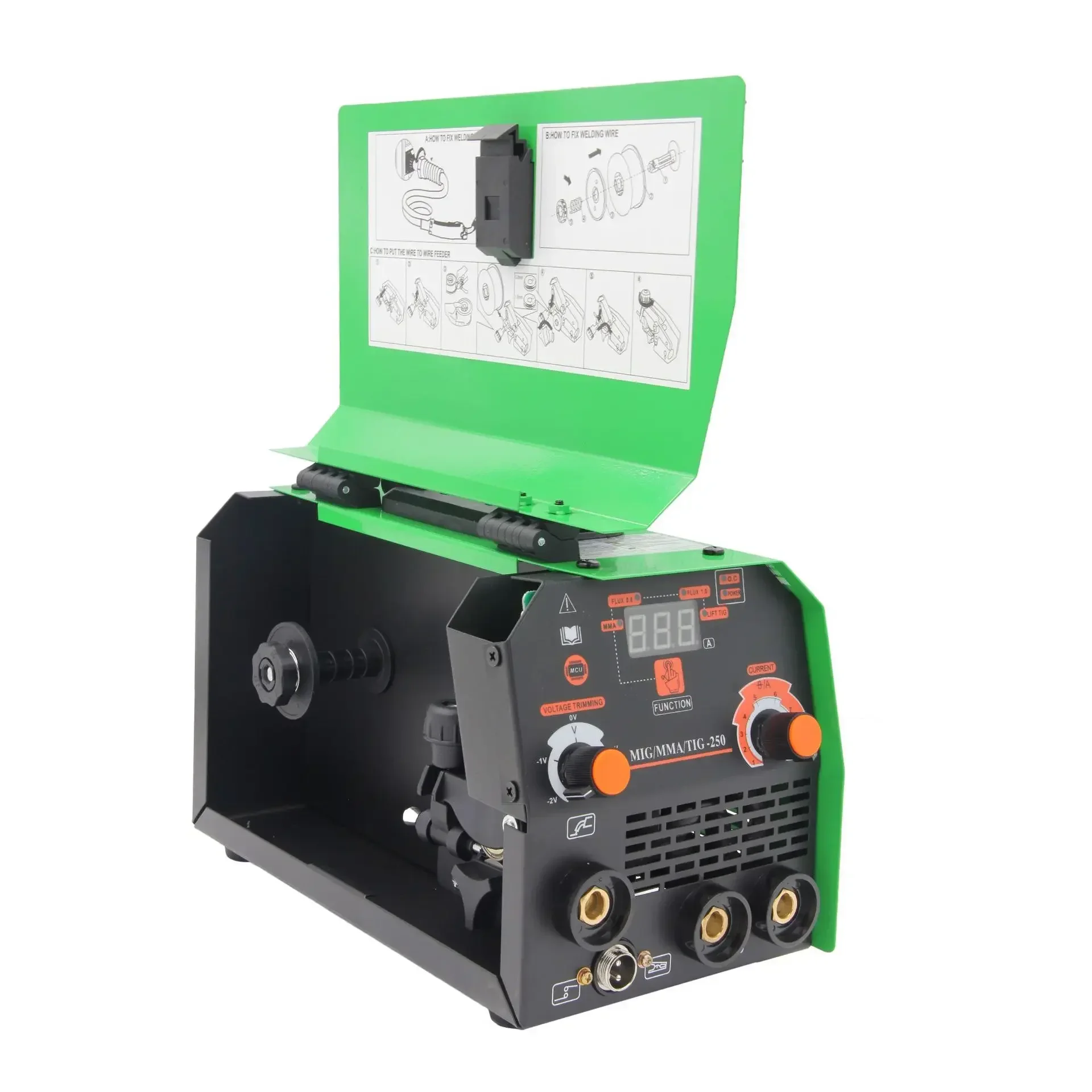 4800W 110V Non Gas Shielded Welding 3-in-1 Manual Welding Argon Arc Welding Machine 220V 1.8m Gas Shielded Gun 5