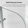 43 in. W * 58 in. H Frameless Folding Shower Doors for Bathtub, 1/4" (6mm) Thick SGCC Tempered Glass Door, Bathroom Pivot Tub 6
