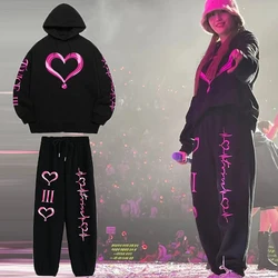 KPOP TWICE 4TH WORLD TOUR â
Ē 2 Piece Set Tracksuit Women Sportwear Fleece Hoodies Pullover Sweatshirts Jogger Pants Warm Outfits