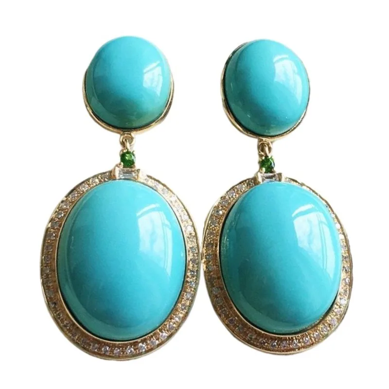 Boucles d'oreilles Sézane Turquoise en
