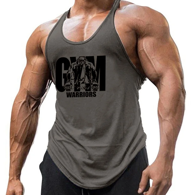 Gym Fitness Simple Solid Men Tank Top Soft Breathable Loose Round Neck Sleeveless Top Summer Daily Casual Cool Fashion Vest 2