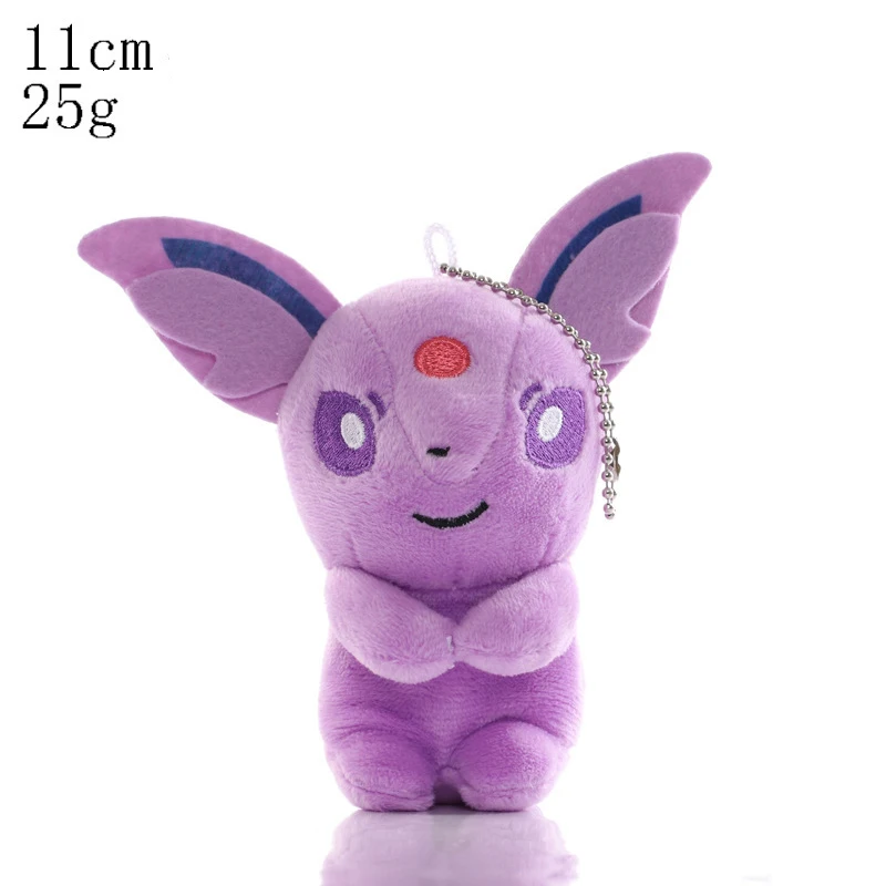 thumbnail image 1 of 10-14cm Pokemon Plush Stuffed Toys Pikachu Squirtle Gengar Psyduck Eevee Cartoon Figure Keychain Pendant Doll Baby Birthday Gift, 1 of 5