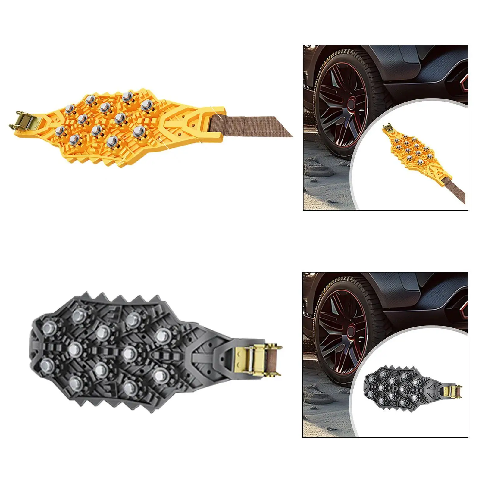 Car Snow Chain Anti Skid Chain Cycling Accessory Snow Grips Emergency Tire