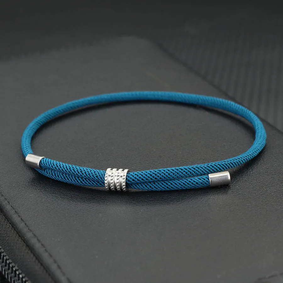 Stainless Steel Red Thread Bracelet for Men and Women