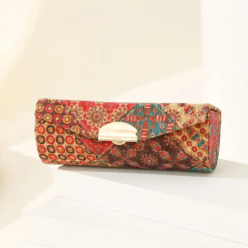 Patterned Jewelry Box Stylish Lipstick Storage Box Natual Cork Retro Style Portable Travel Jewelry Storage Mini Lipstick Case 5