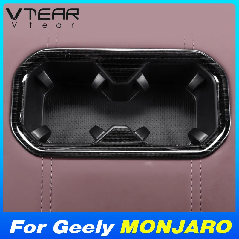 Vtear Inner Storage Box Cup Holder Usb Charger Trim Car Interior Styling Accessories Cover For Geely Monjaro Kx11 Manjaro 2023