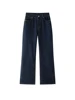 [LANMREM] Office Lady Jeans For Women High Waist Straight Dark Blue Fit Denim Pants Fashion Trousers 2025 Autumn New 26C859 5