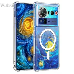 Reinforced Corner Soft TPU Clear Shockproof Magnetic Wireless Charging Case Cover - ZTE nubia Z60 Ultra (Clear)